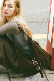 Didi Belted Big Bag In Brown