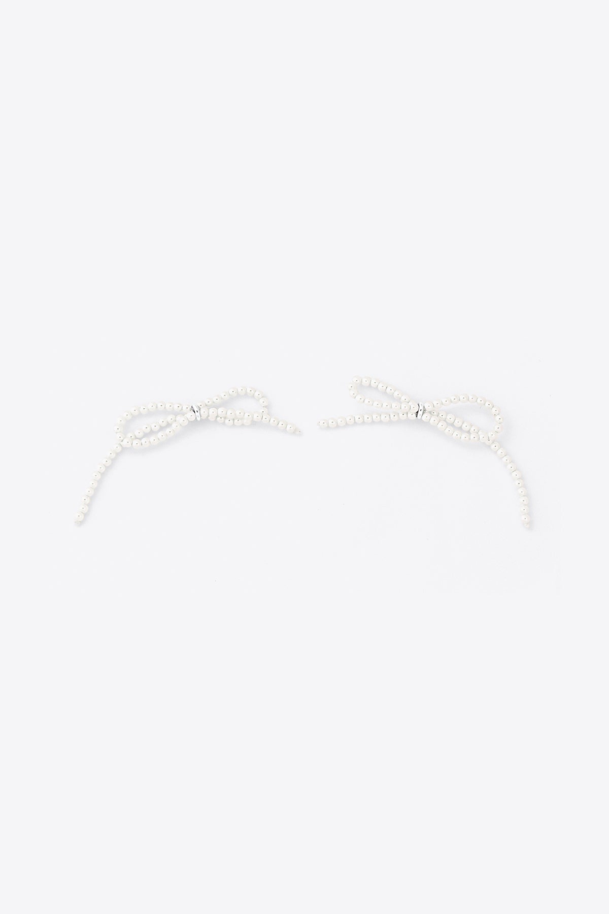 Tiny Pearl Bow Earrings