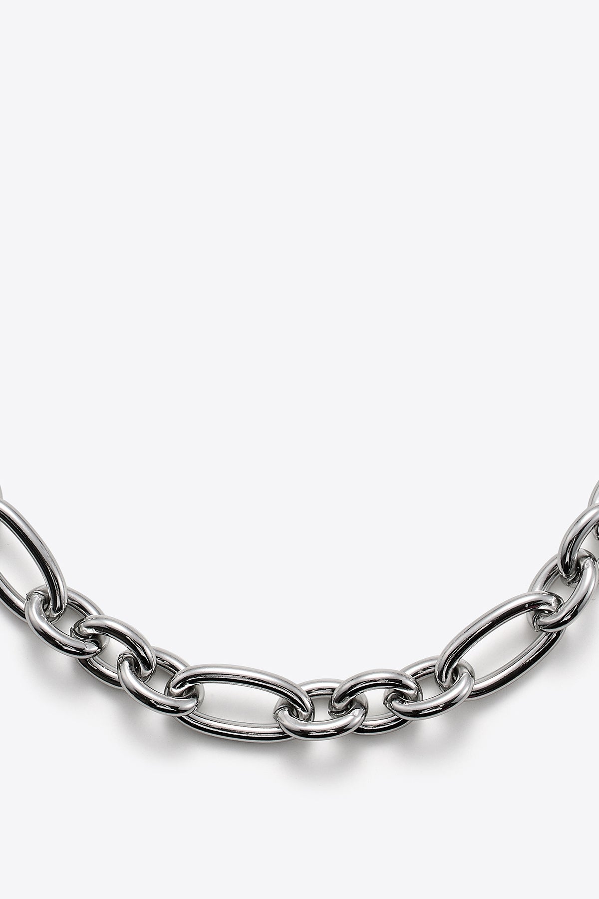 Irregular Chain Necklace In Silver