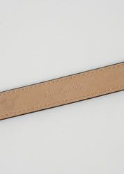 20mm Cow Leather Belt In Black