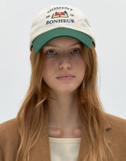Bonheur 淺米色/綠色棒球帽