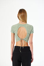 Back Point Terry Tee In Green