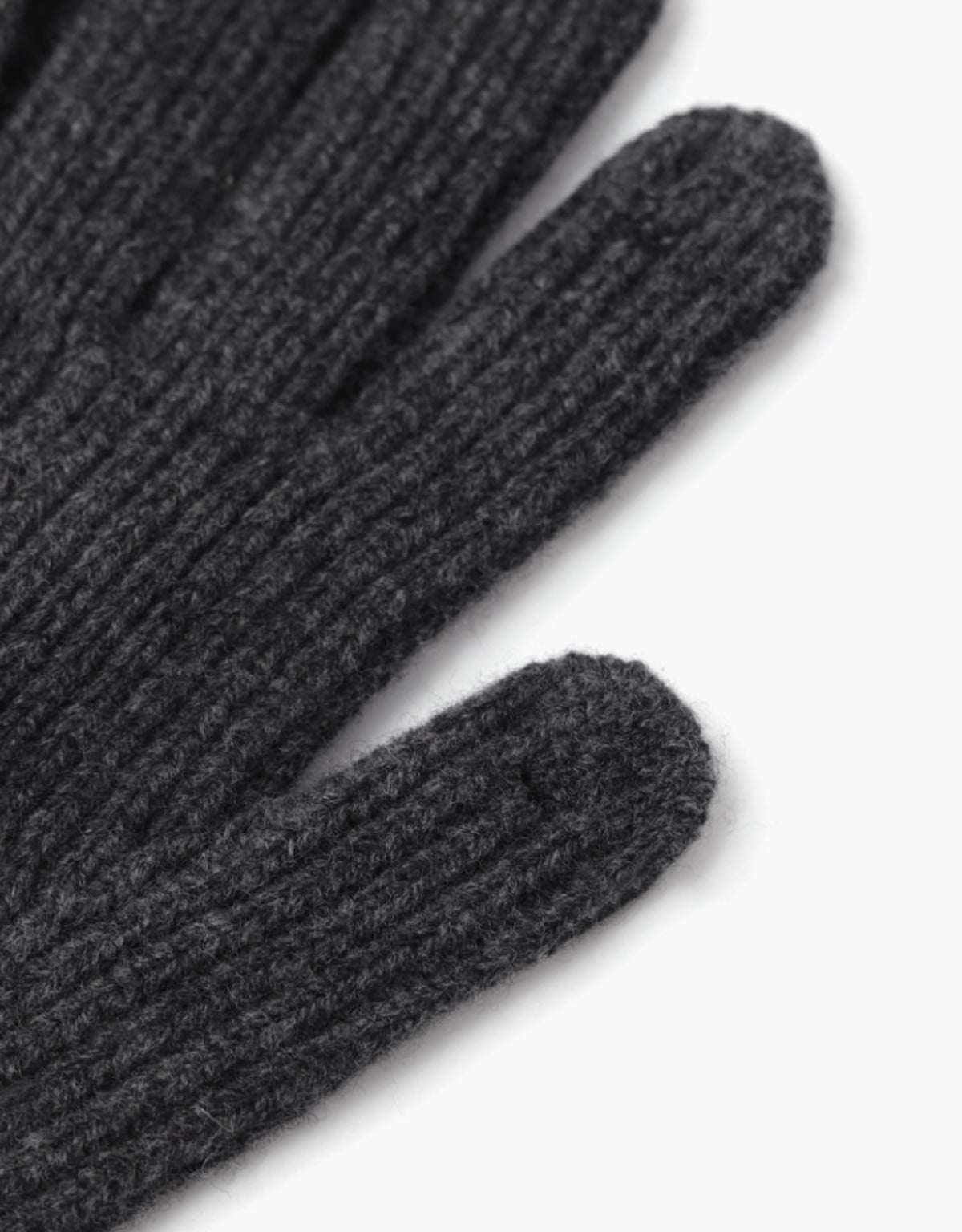 木炭色線條針織手套