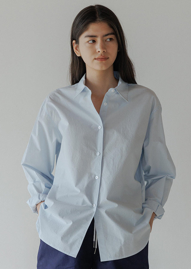 Bio Poplin Shirt In Sky Blue