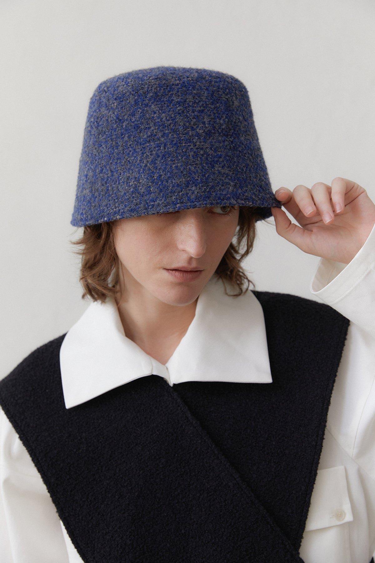 Ep Bucket Hat In Melange Blue