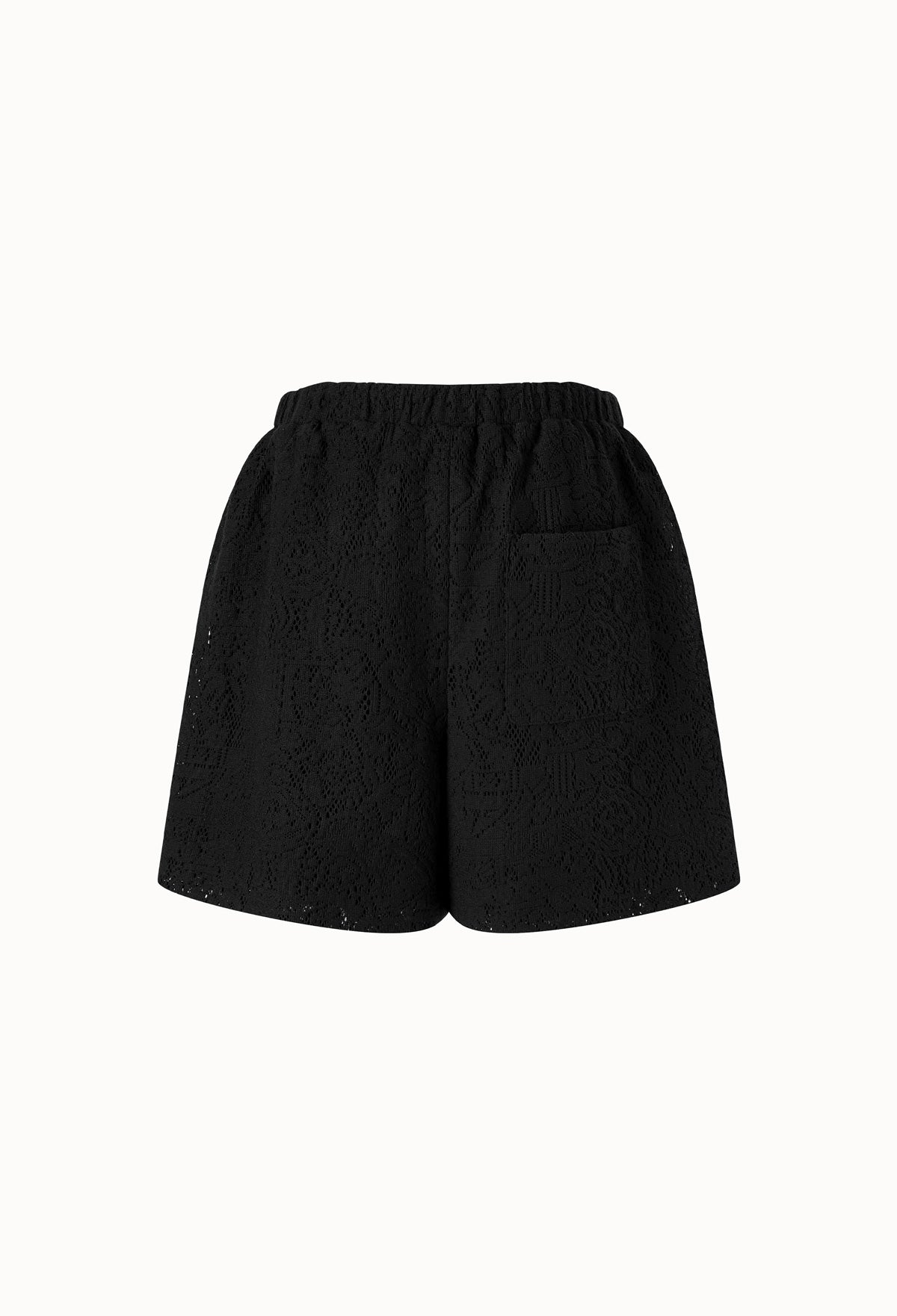Lace Pajama Shorts In Black