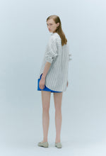 Linen Striped Shirt In Ivory