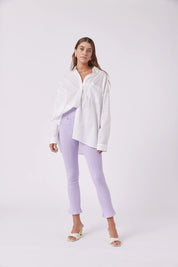 Nonchalant Shirt White Broderie Anglaise In White