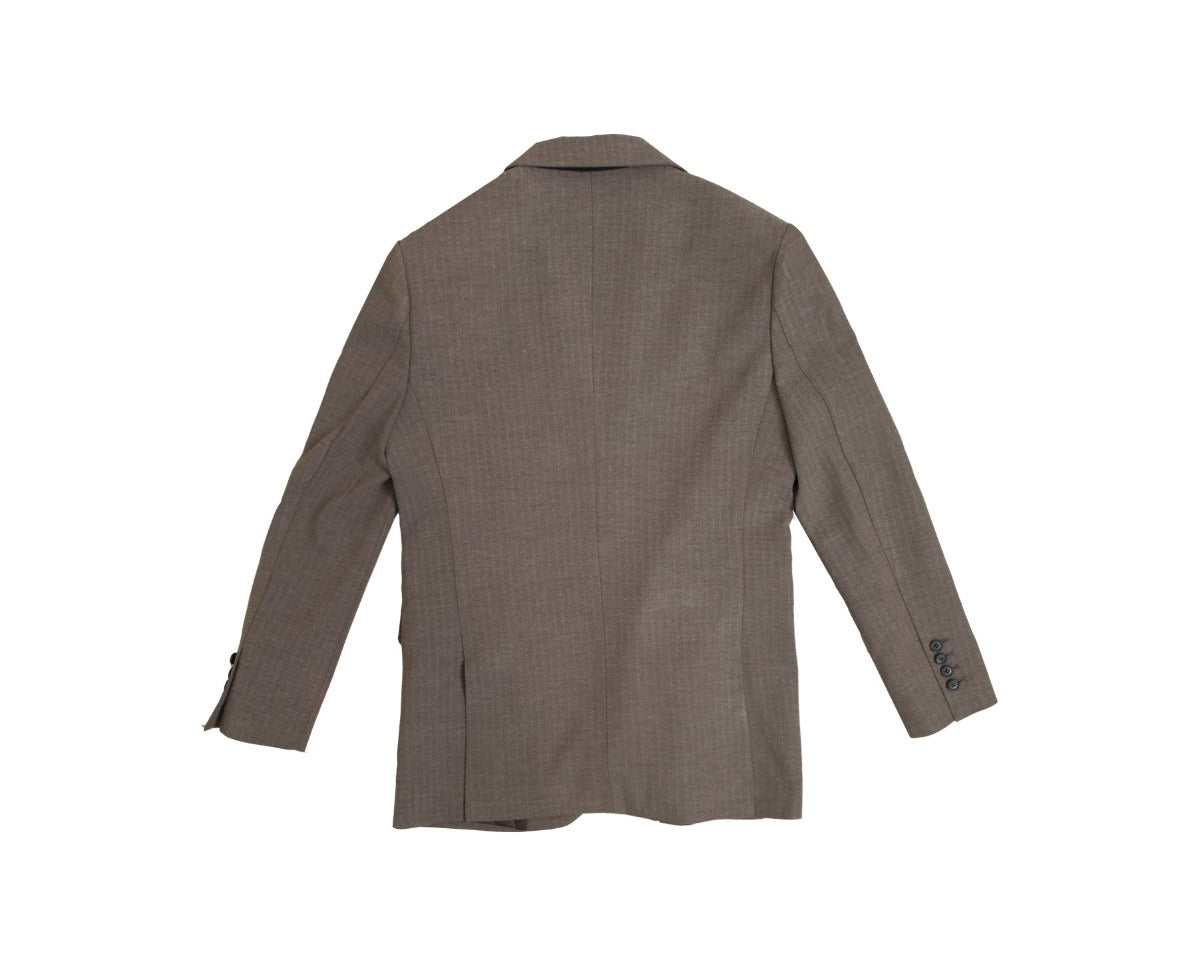 Herringbone Suit Jacket In Brown