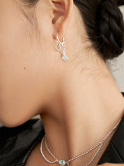 Sterling Silver Natural Topaz Earrings-ear Hook