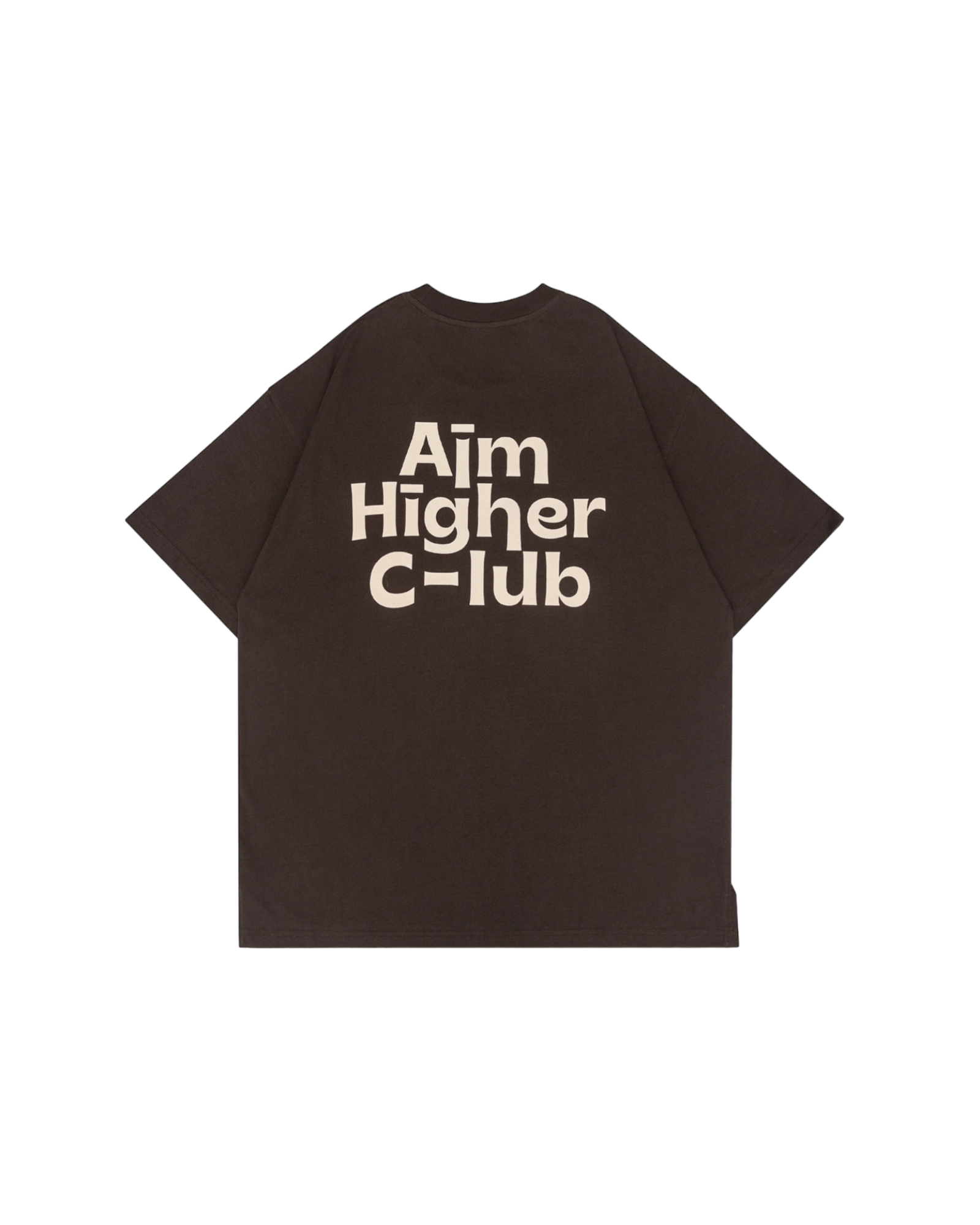 Aim Higher Club Logo Tee In Brown