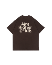 Aim Higher Club Logo Tee In Brown