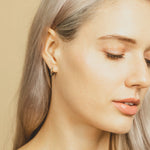 Rainbow Pave Dot Cubic Zirconia Huggies Hoop Earrings SHE0826