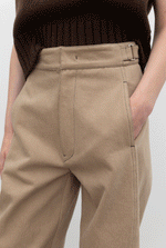 Stitch Mild Cotton Trouser in Beige