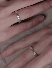 Couple Ring Set 28 In Silver