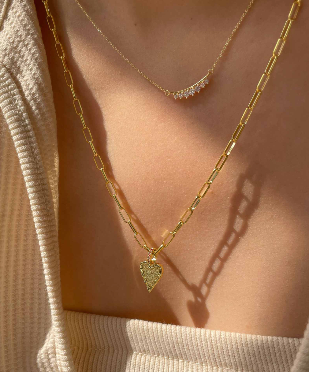 Belle Heart Chain Necklace