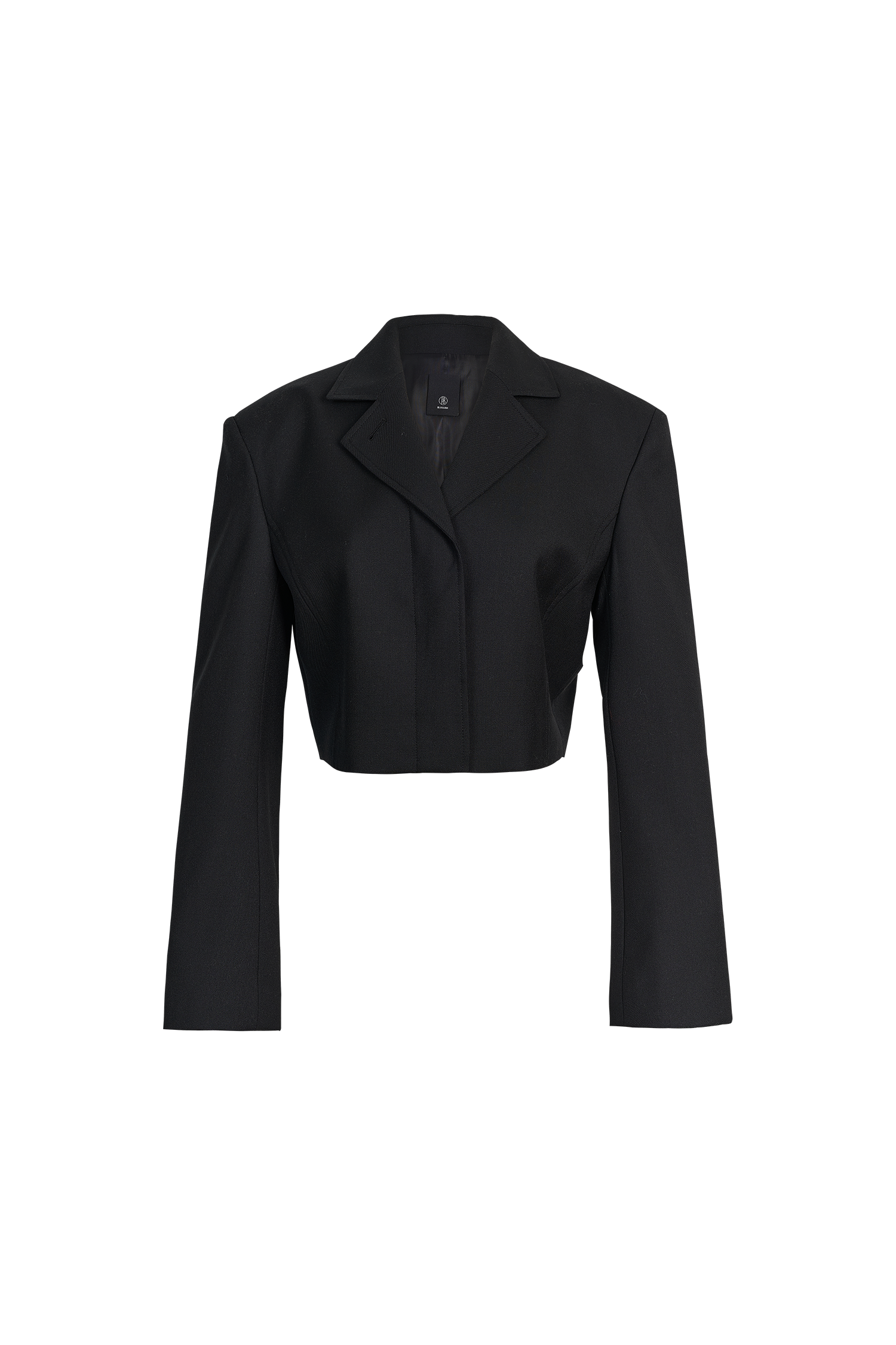 Liz Wool Crop Jacket In Black