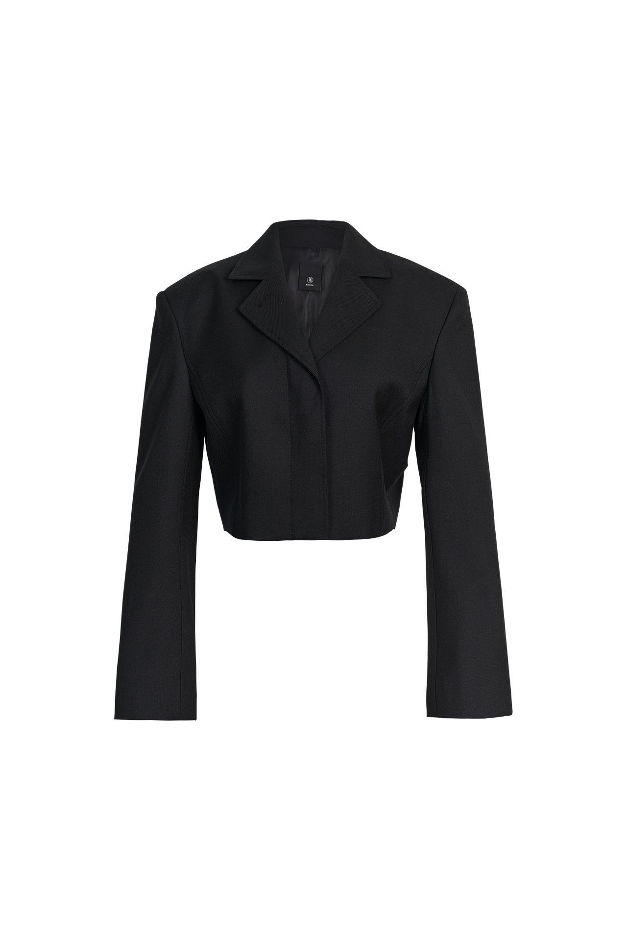 Liz Wool Crop Jacket In Black