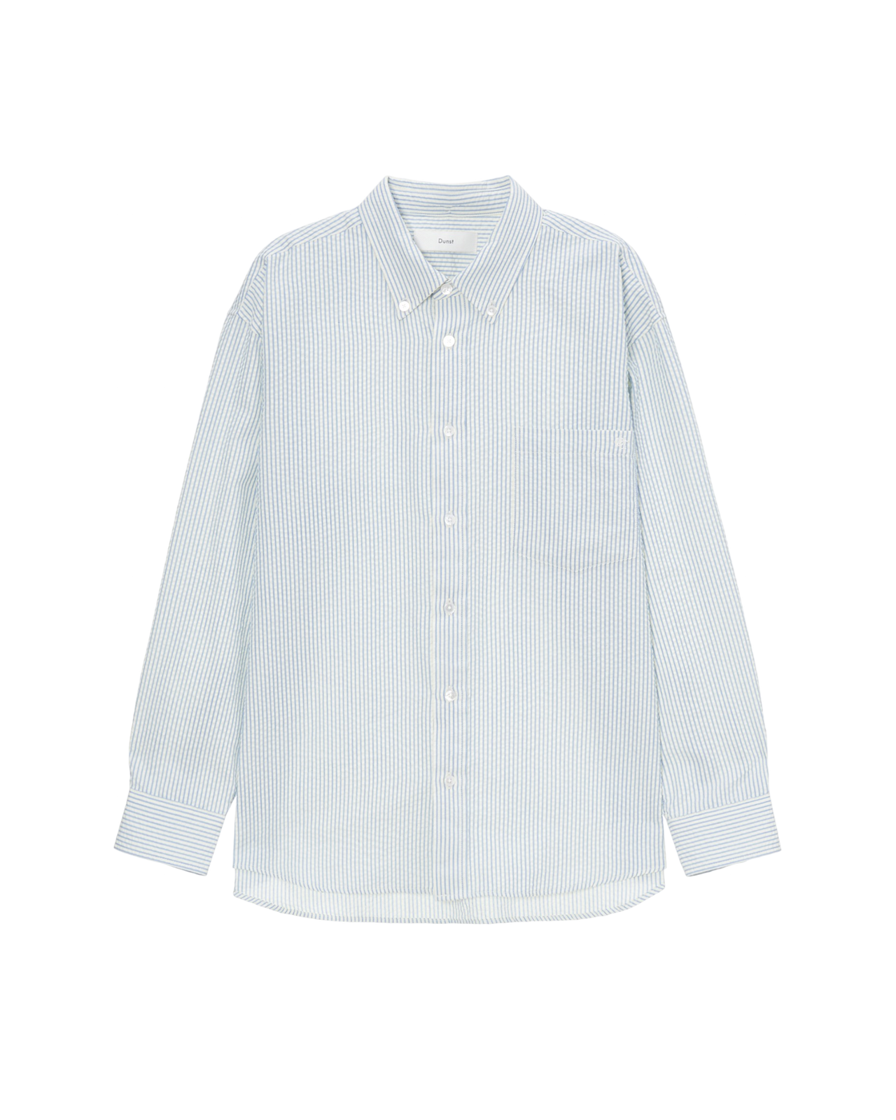 Unisex Classic Blue Shirt In Cream/Blue