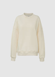 Organic Sweater With Pleated Detail Beige
