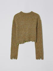 Destroyed Fifty Fifty Sweater In Green