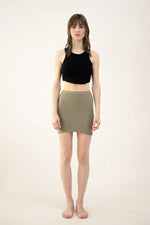 Body Mini Skirt in Moss