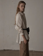 Side Slit Shirts (Solid) In Ivory