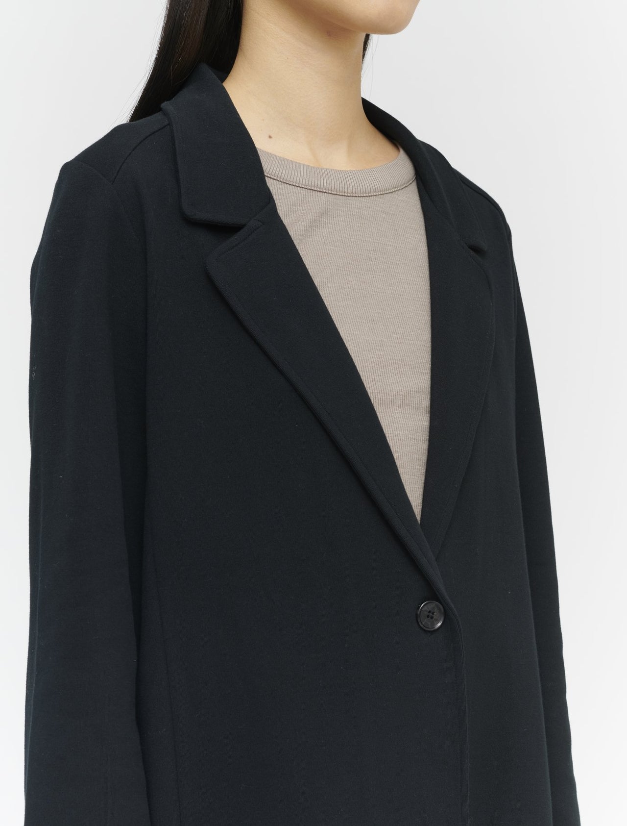 Compact Organic Cotton Jacket In Black