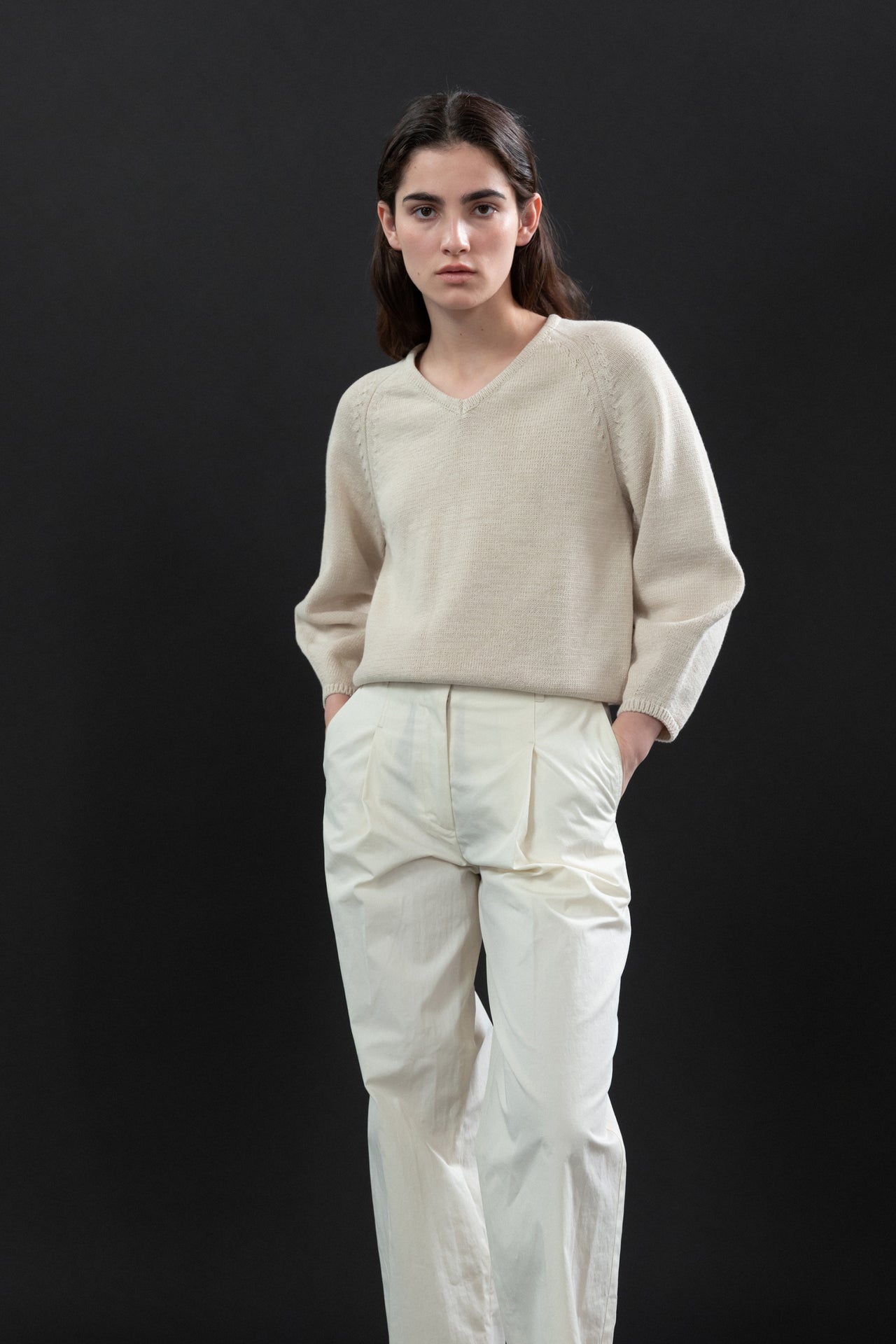 Mailo Cotton Pants In Ivory