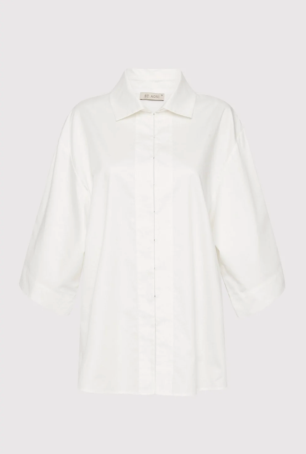白色短袖棉質襯衫