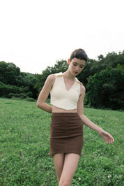 BODY Mini Skirt in Mocha