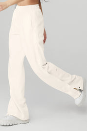 Courtside Tearaway Snap Pant In Ivory