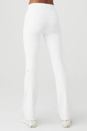 Airbrush High-waist Bootcut Legging In White
