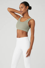 Nike Yoga Luxe crop top in platinum