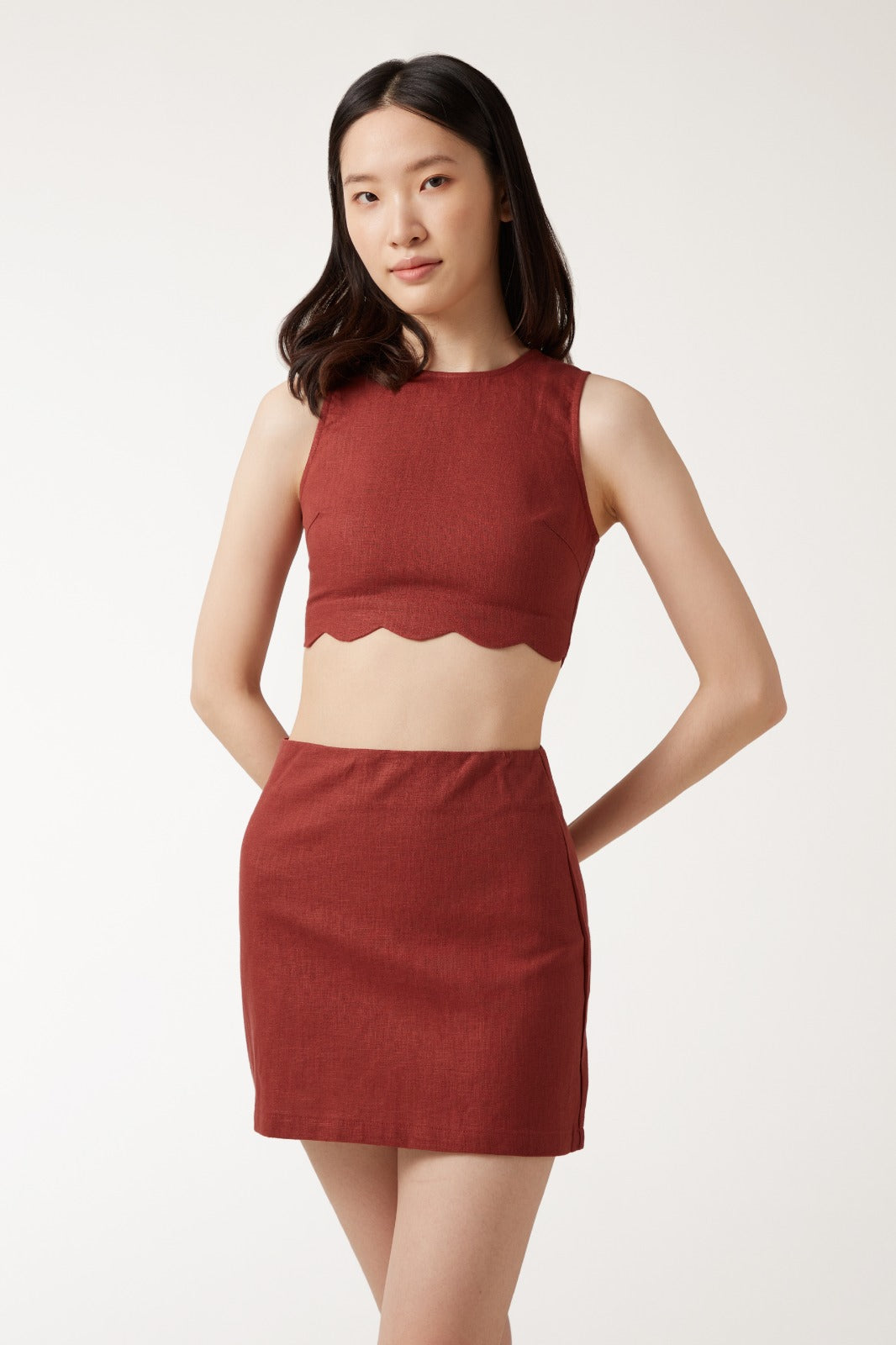 SOPHIE Skirt In Maroon