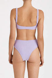 Lilac Cord Towelling Waisted Brief