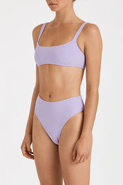 淡紫色繩索毛巾胸罩
