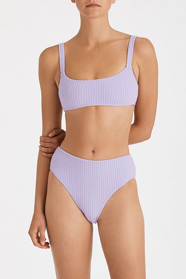 Lilac Cord Towelling Waisted Brief