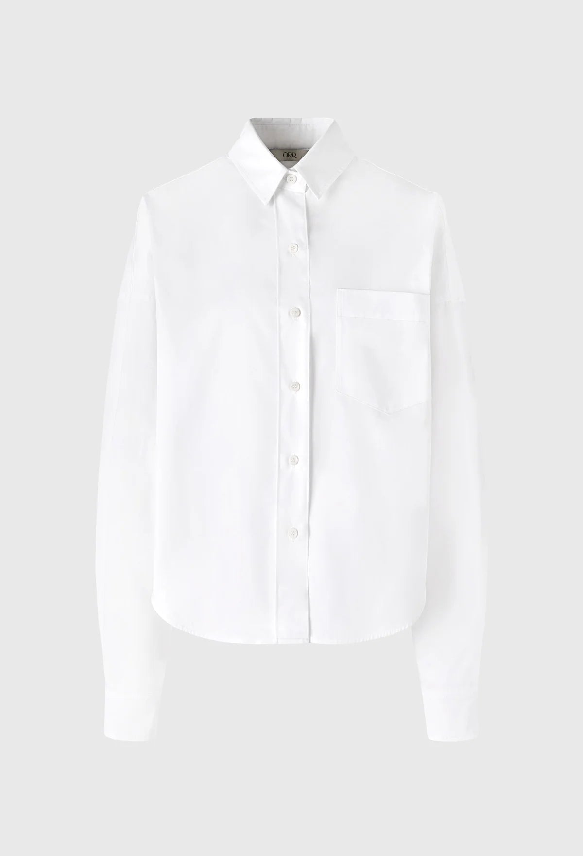 Boy Boxy Cropped Shirt In White