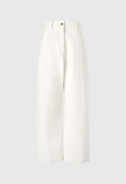 白色棉質寬鬆長褲