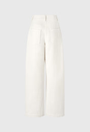 白色棉質寬鬆長褲