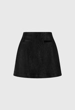 Cracked Mini Skirt In Black