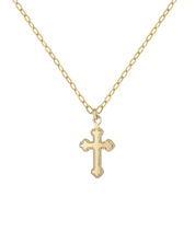 Mini Vintage Lace Cross Necklace(SHN0725)