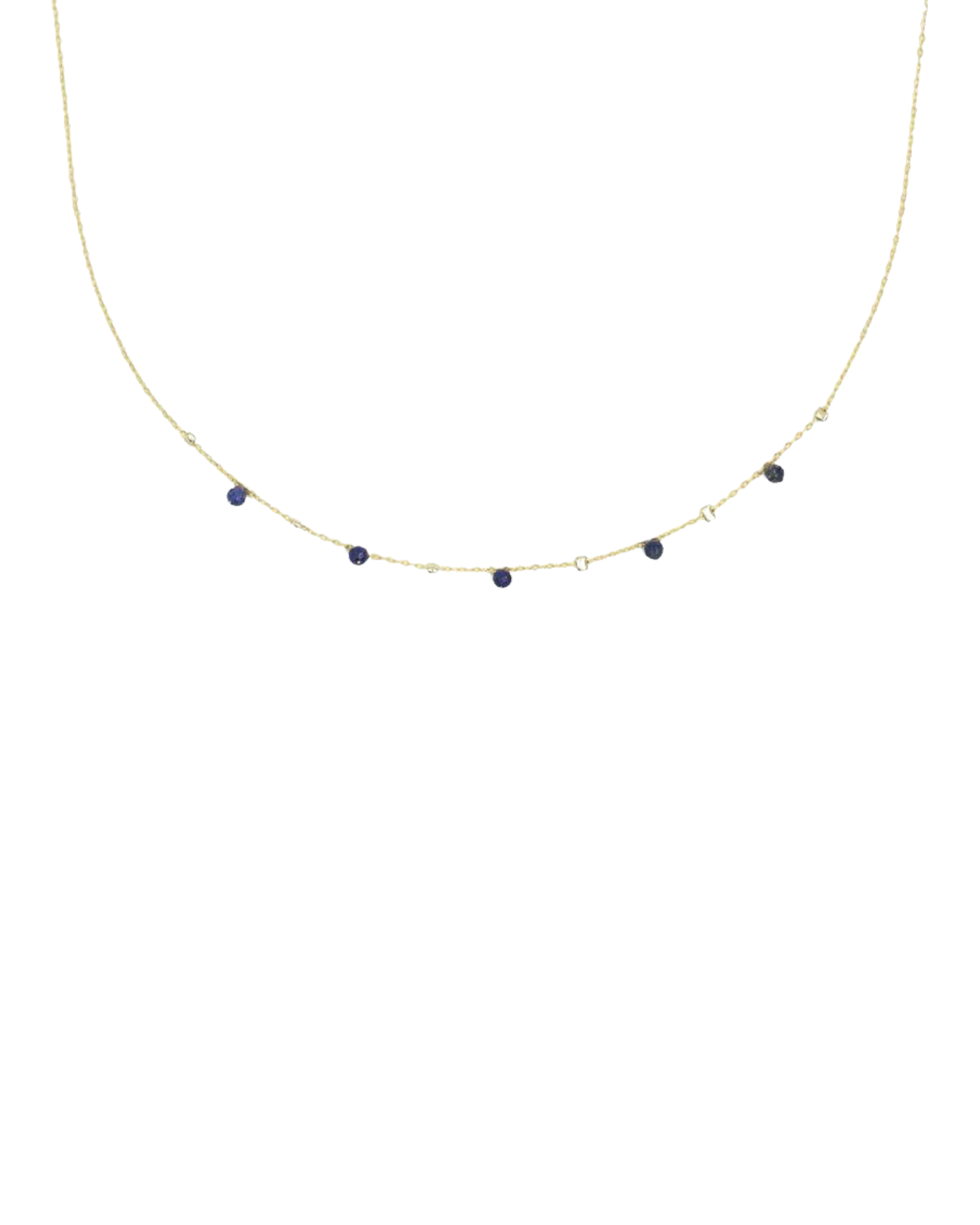 Natural Lapis Lazuli Twinkle Satellite Necklace (SHN0126)