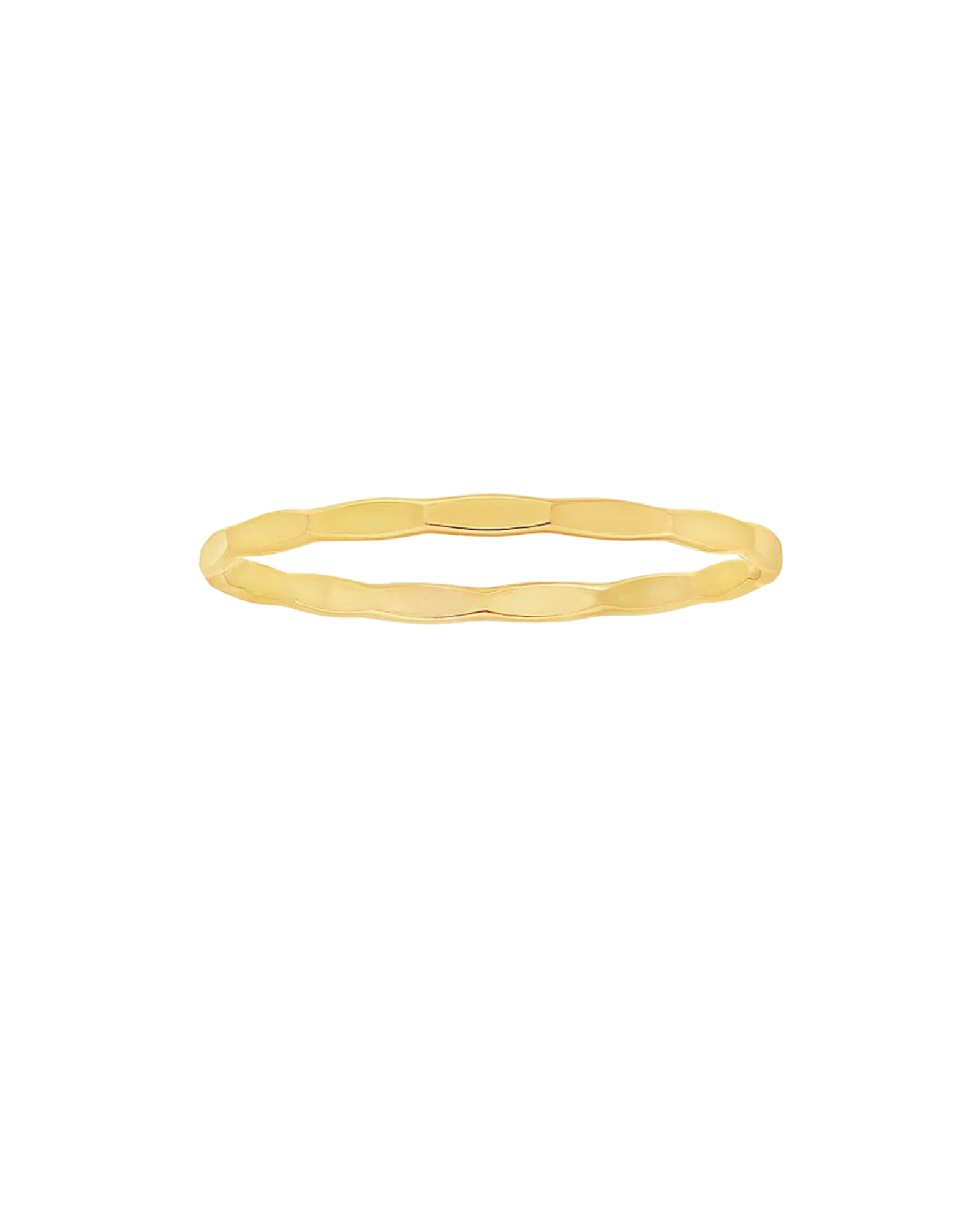 Textured Hammered Thin Band Ring In 14K Gold Filled