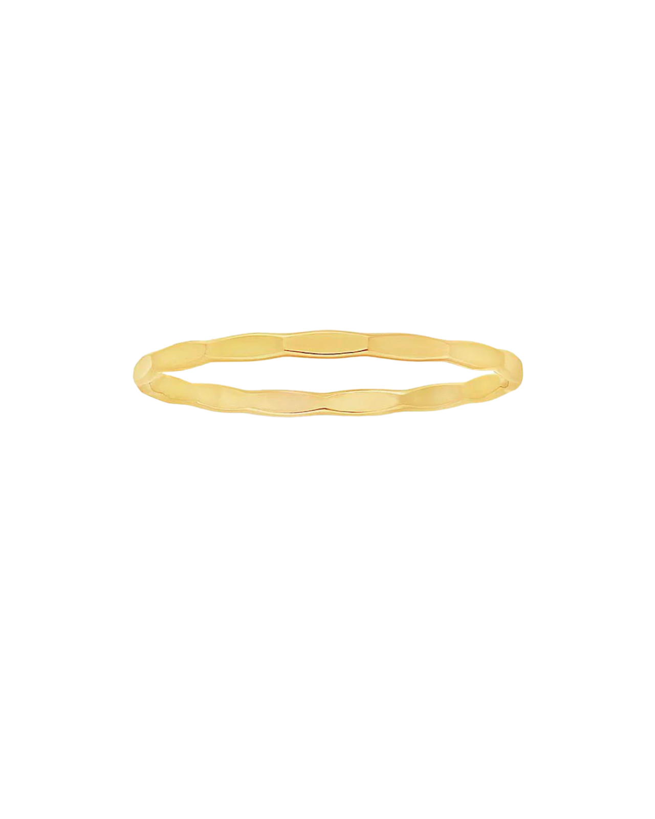 Textured Hammered Thin Band Ring In 14K Gold Filled