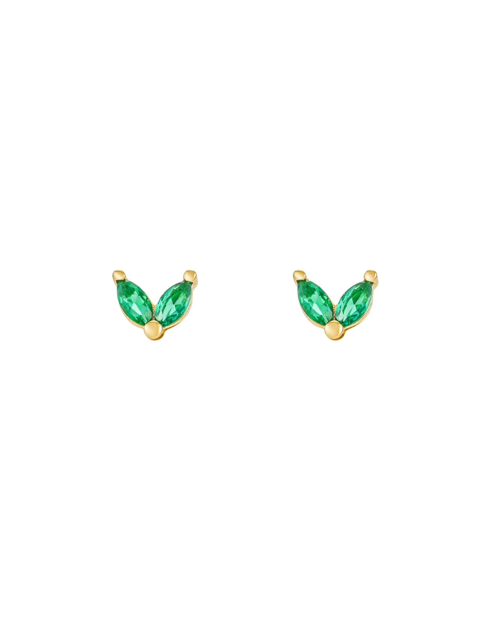 Emerald Bunny Ears Studs