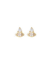Marquise Cut Pear Shape CZ Stud Earrings