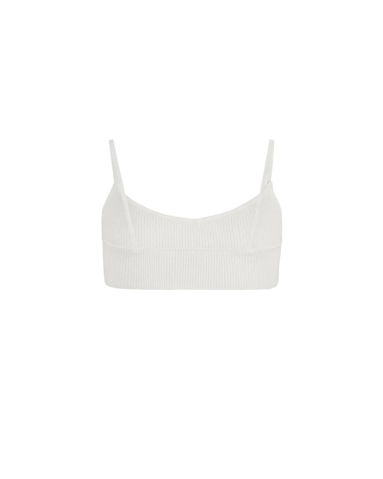 白色針織胸罩