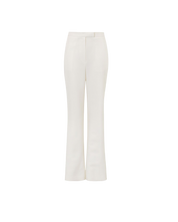 Back-Slit Wool Pants